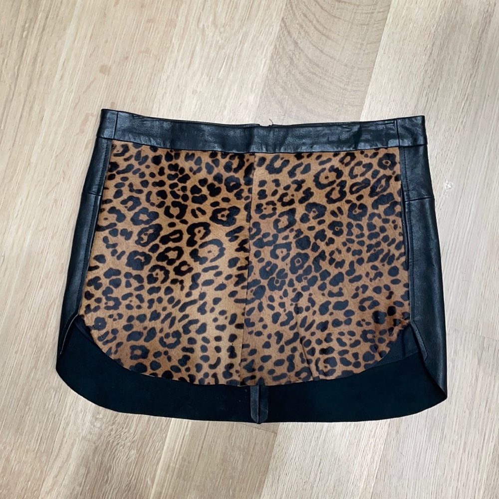 Mason leopard mini skirt